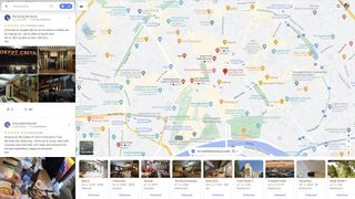 Restauranter i St. Petersburg, Russland, vist i Google Maps.