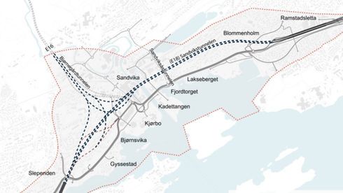 Vegvesenet foreslår sammenhengende tunnel mellom Ramstadsletta og Slependen