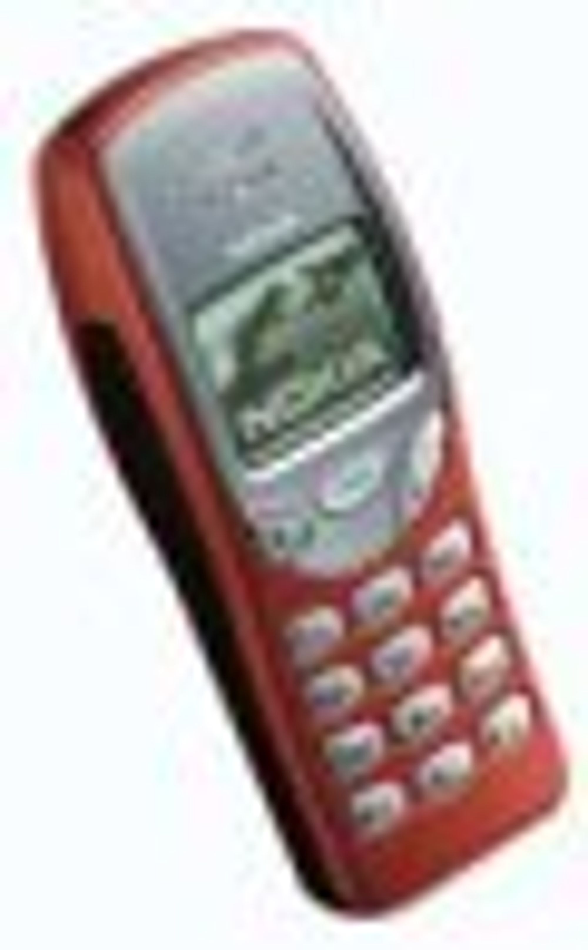 Rød Nokia 3210.