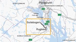 Ny fv 353 mellom Rugtvedt og Surtebogen i Bamble klar for stortingsbehandling