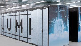 Superdatamaskinen Lumi i datasenteret i Kajaani, Finland.