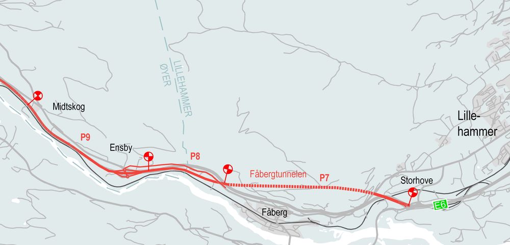 Kart over strekningen.