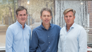 Ledelsen i Ceeview bestående av (f.v) Anders Grindland, daglig leder Dag Lund, markedssjef Carstein Seeberg, utviklingssjef.