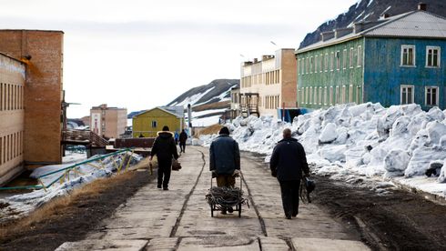 En gate i Barentsburg. 