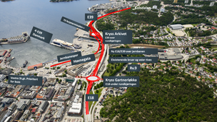 Nytt oppdrag for E39 Gartnerløkka-Kolsdalen: Noen må ordne grøfter over havna