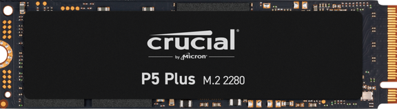 Den M.2-baserte SSD-en Crucial P5 Plus.