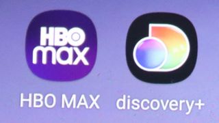 Ikoner til appene til HBO Max og Discovery+.
