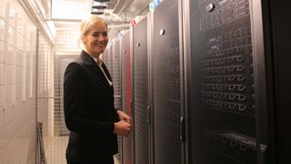 Justisminister Emilie Enger Mehl Norwegian cyber range på NTNU Gjøvik.