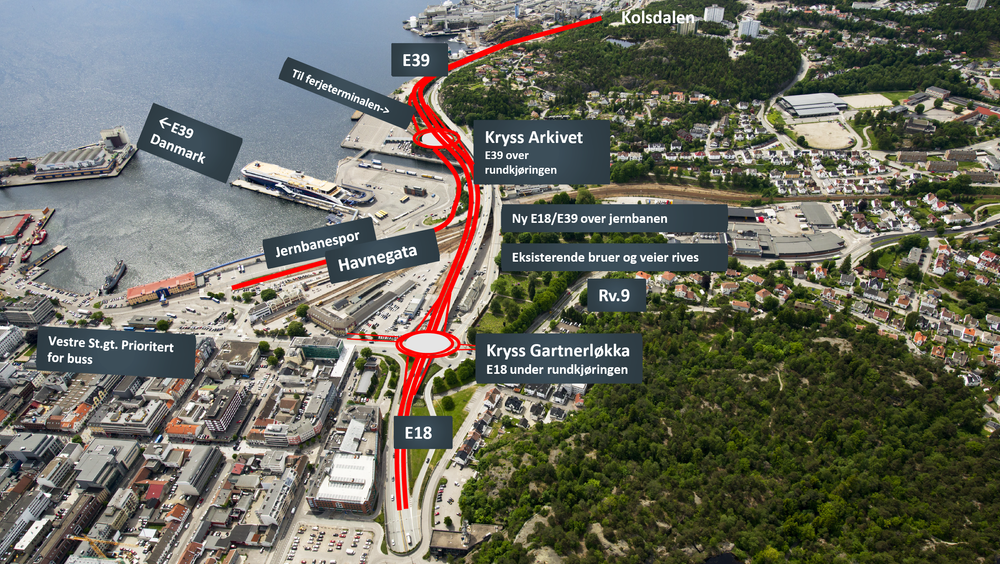 E18/E39 i Kristiansand er et komplekst prosjekt.