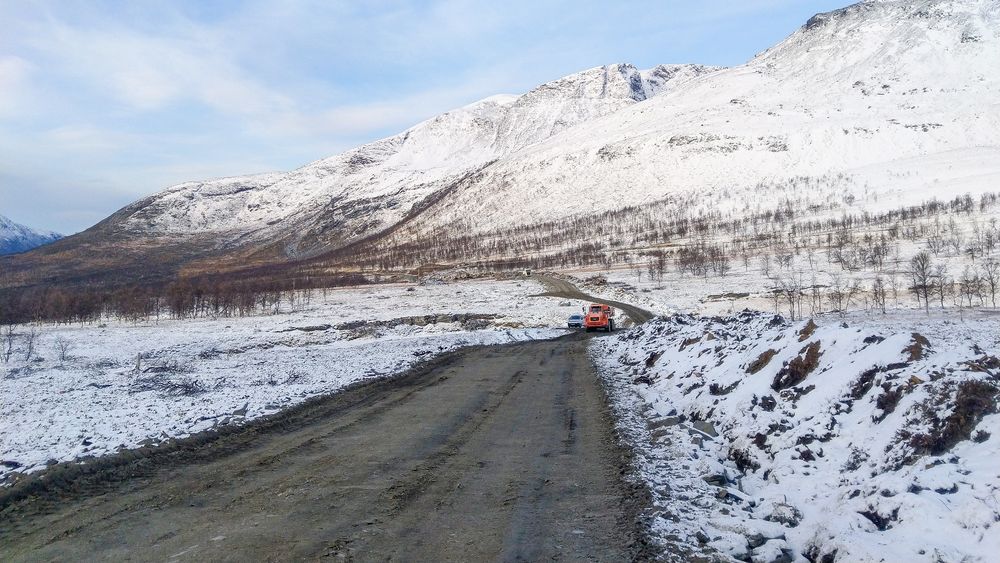 Illustrasjonsbilde fra de pågående anleggsarbeidene på E6 Kvænangsfjellet.