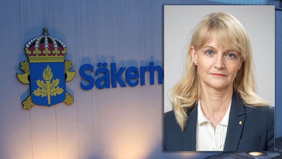 Säpos hovedkontor, innfelt det svenske sikkerhetspolitiets leder, Charlotte von Essen, som frykter angrep på europeisk telekom.