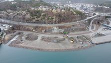Nytt havneområde ferdig utfylt i forbindelse med Gartnerløkkaprosjektet