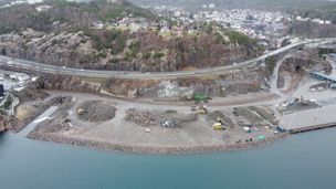 Nytt havneområde ferdig utfylt i forbindelse med Gartnerløkkaprosjektet