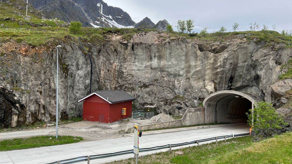 Nappstraumtunnelen på E10 i Lofoten.