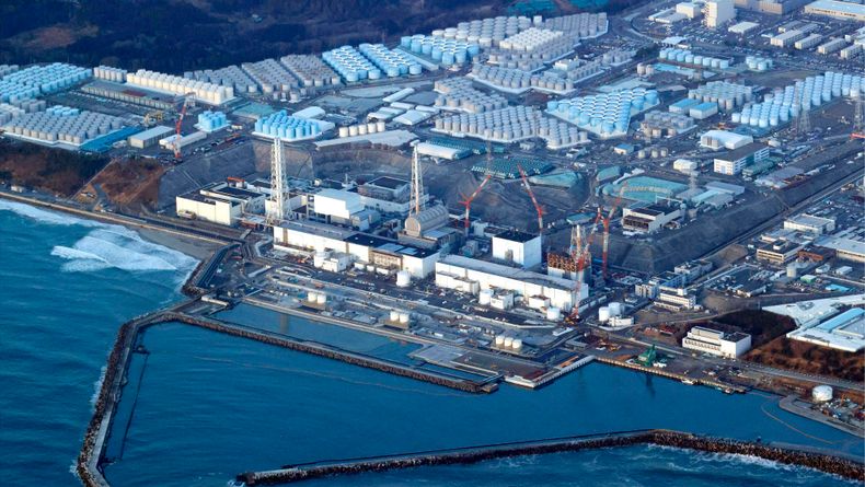 Slik ser det japanske atomkraftverket i Fukushima ut tolv år etter at en tsunami skyllet over området og skapte store ødeleggelser.