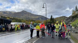 Folket feiret utbedring av rv 52 i Hemsedal på tre steder