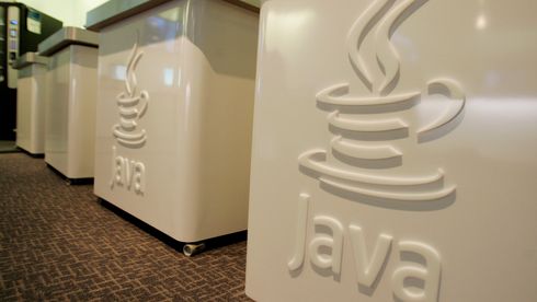 Java-logoen på kasser ved det daværende kontoret til Sun Microsystems i Menlo Park, California. Bildet er fra 2007.